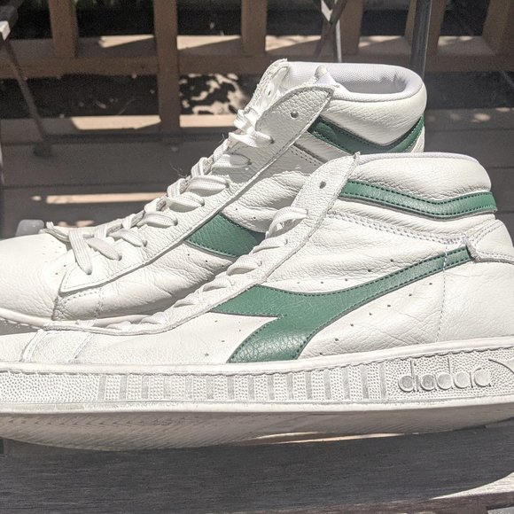 Diadora GAME L HIGH WAXED white/fogliage (green) - Picture 1 of 5